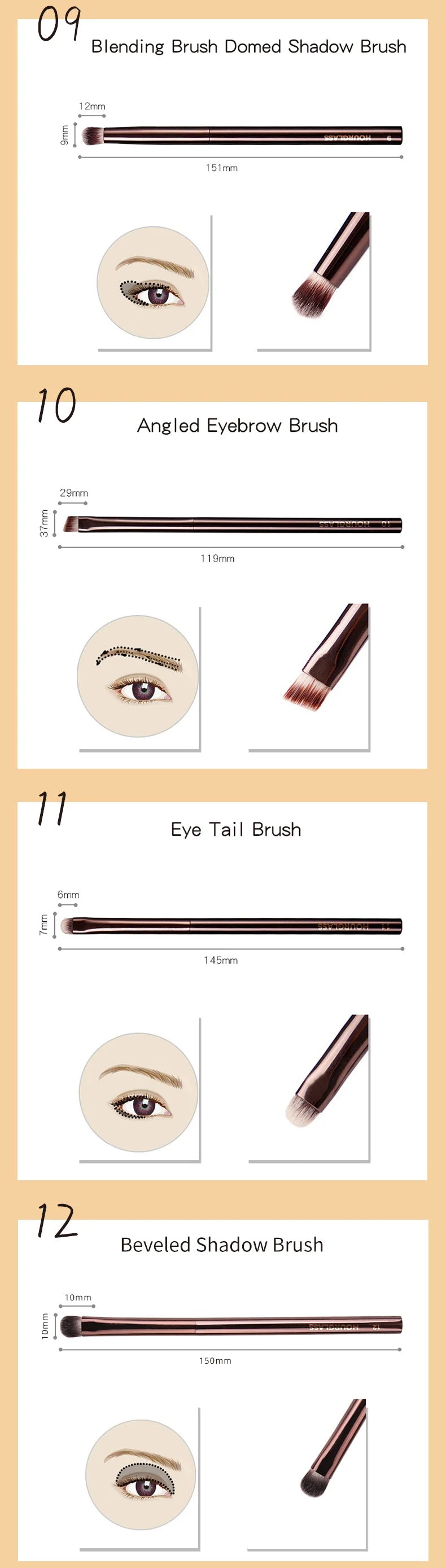 Essential Hourglass Makeup Brush Kit: Complete Face & Eye Set