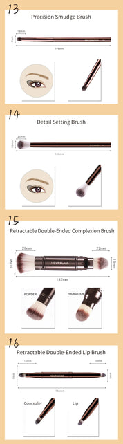 Essential Hourglass Makeup Brush Kit: Complete Face & Eye Set