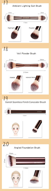 Essential Hourglass Makeup Brush Kit: Complete Face & Eye Set