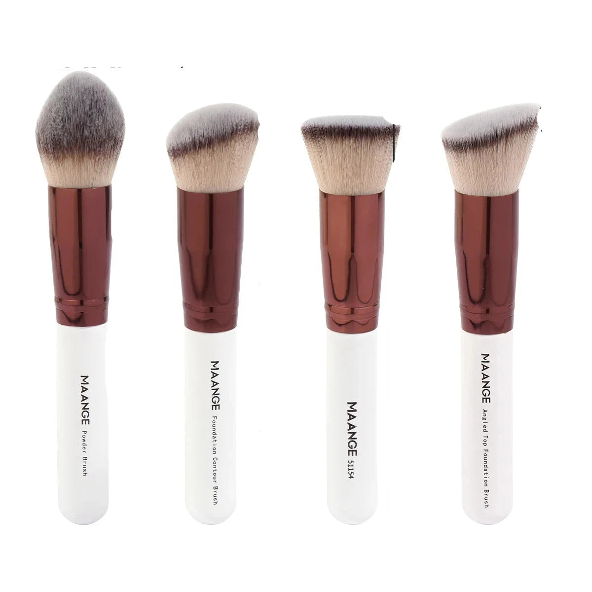 All-in-One Glow: Foundation, Powder, and Blush Brush Kit