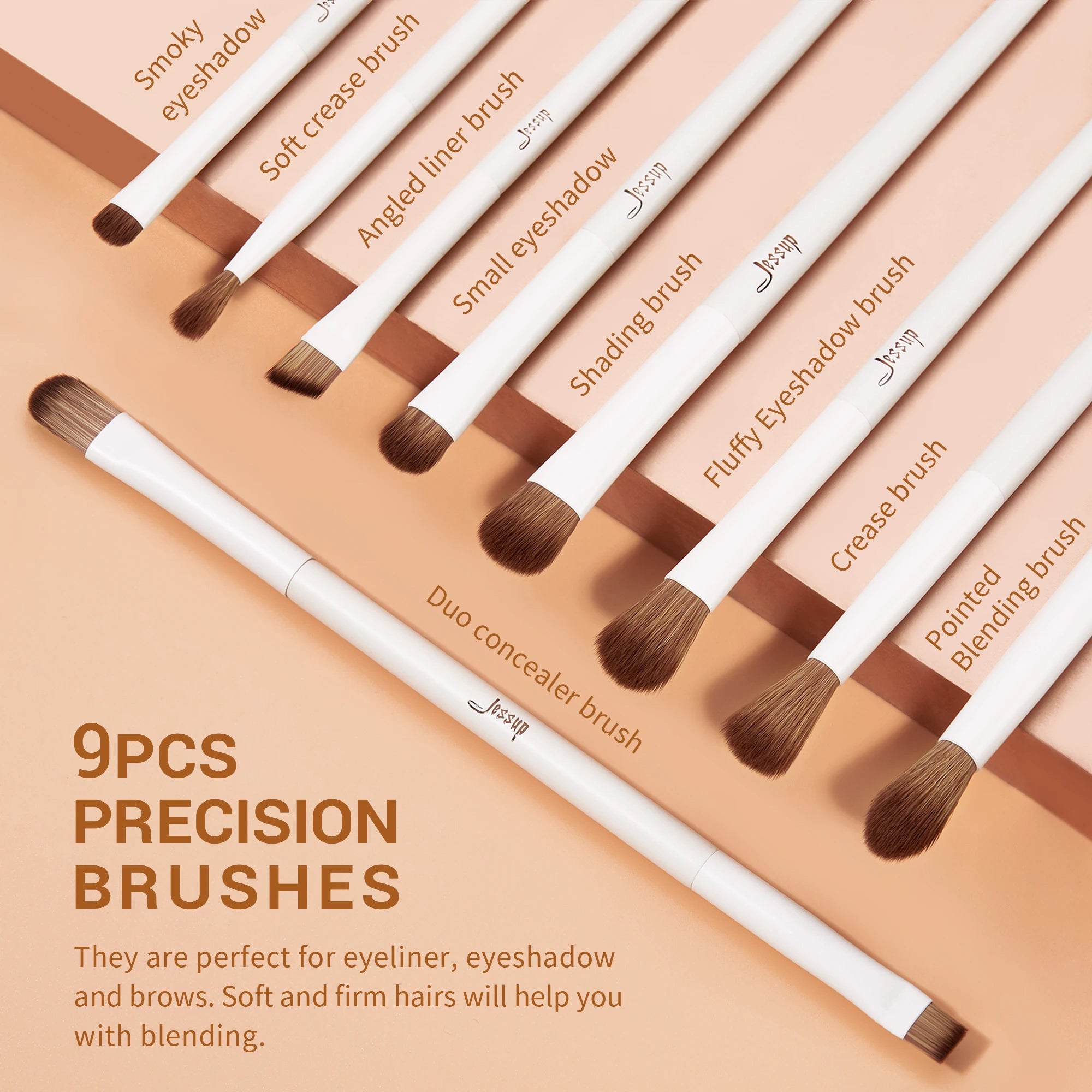 Ultra-Soft Vegan Brushes for Perfect Foundation, Eyeshadow & Contour