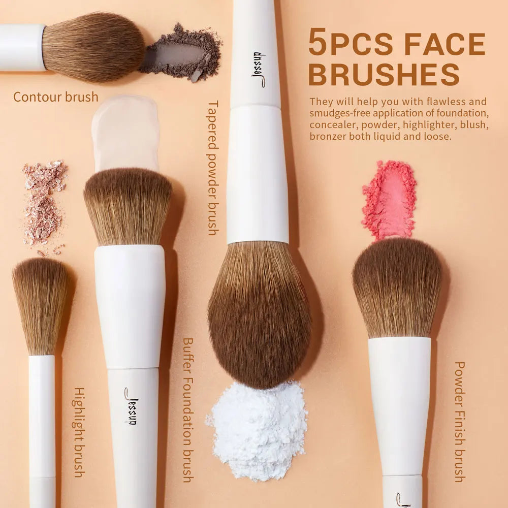 Ultra-Soft Vegan Brushes for Perfect Foundation, Eyeshadow & Contour