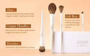 Ultra-Soft Vegan Brushes for Perfect Foundation, Eyeshadow & Contour